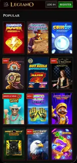Beliebte Spielautomaten bei Legiano
